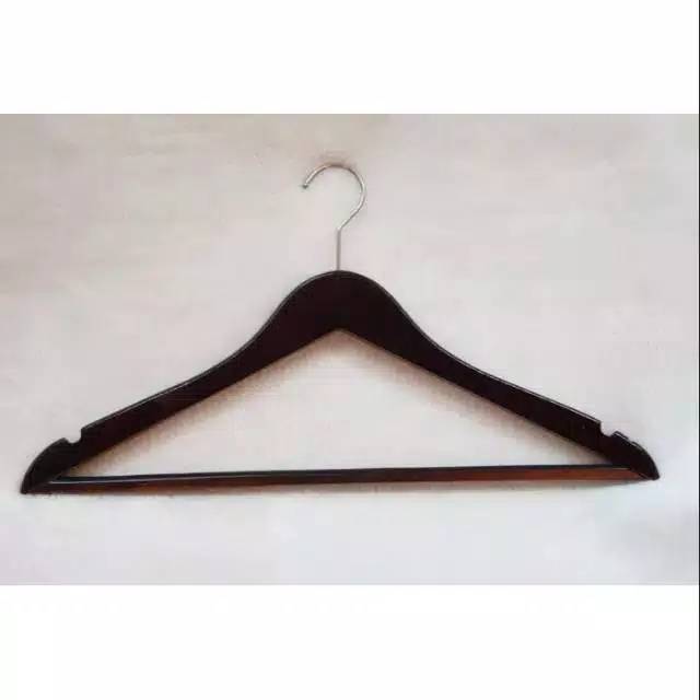 Hanger Kayu ada Plang (10Pcs) / Gantungan Baju Kayu hanger baju kayu