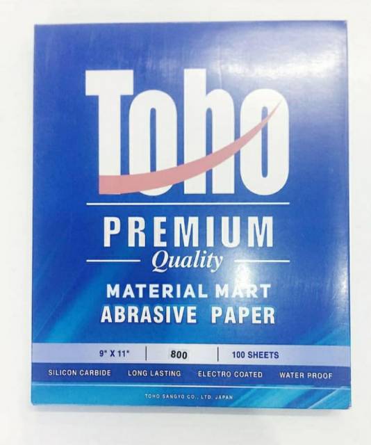 Amplas Lembar TOHO ( ORIGINAL) Per 1 PC Abrasive Paper Premium Quality | Material Mart