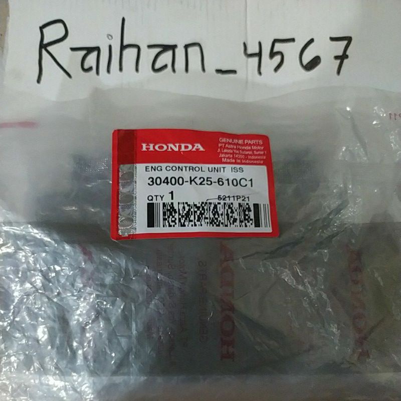 ECM/Ecu Beat fi Esp iIss kK25 Iss Kode Ecm K25G-611