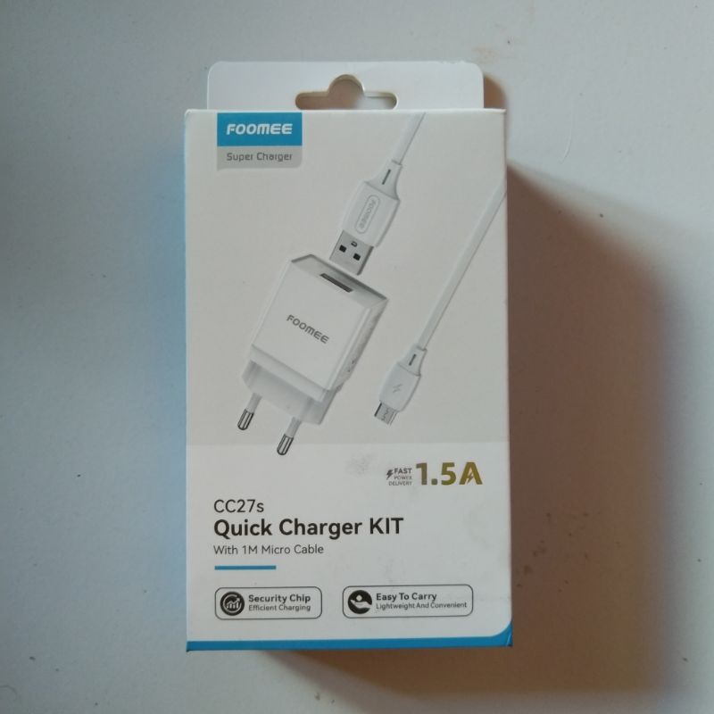 Charger Foomee CC27s Super Charger Micro Usb 1.5A With Security Chip