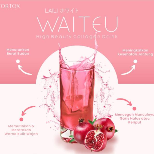 MINUMAN WAITEU COLLAGEN GLUTATHIONE TERMURAH ORIGINAL BPOM HALAL