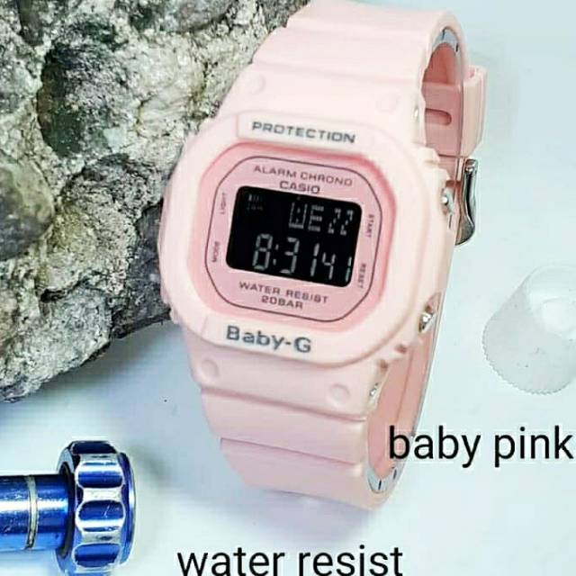 Jam Tangan Casio Baby G Wanita/Anak Water Resist Renang - Pink Muda