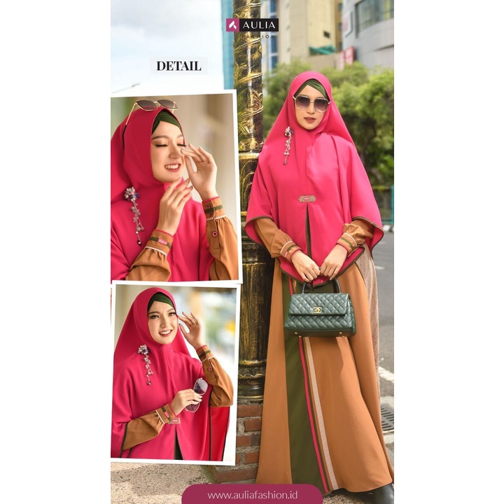 SET GAMIS AULIA ELIZA TASSEL BROWN - GAMIS AULIA FASHION - SERAGAM GAMIS TERBARU - DRESS WANITA MUSL