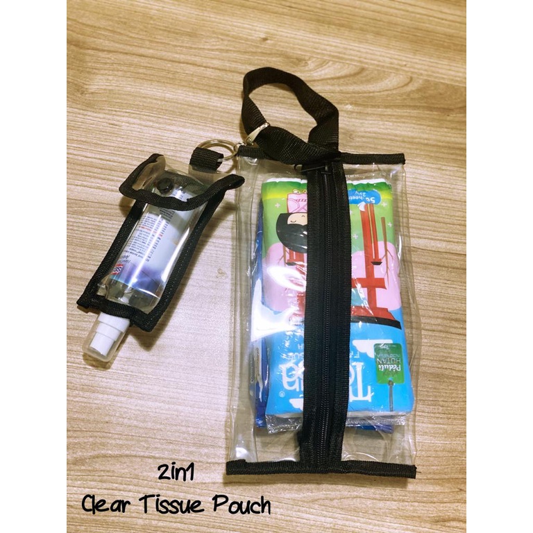 Fawn'G Handmade - 2in1 Clear Tissue Holder &amp; Handsanitizer Holder