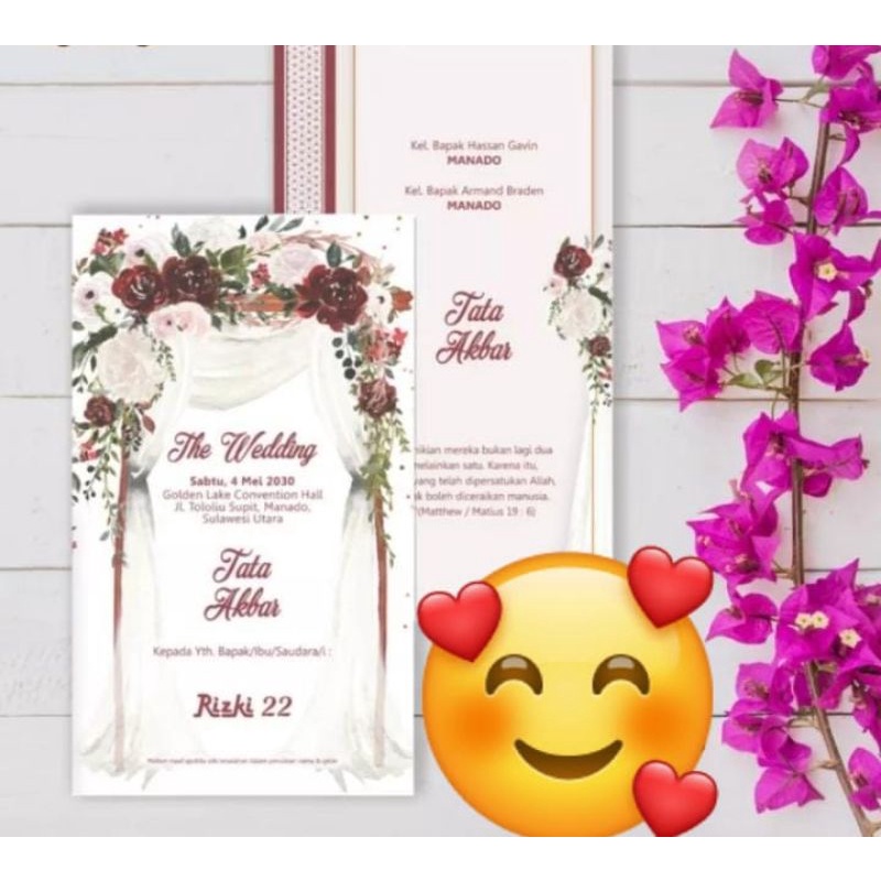 undangan pernikahan nikah khitanan, undangan rizki 22,toko aacollections19 undangan garut - undangan