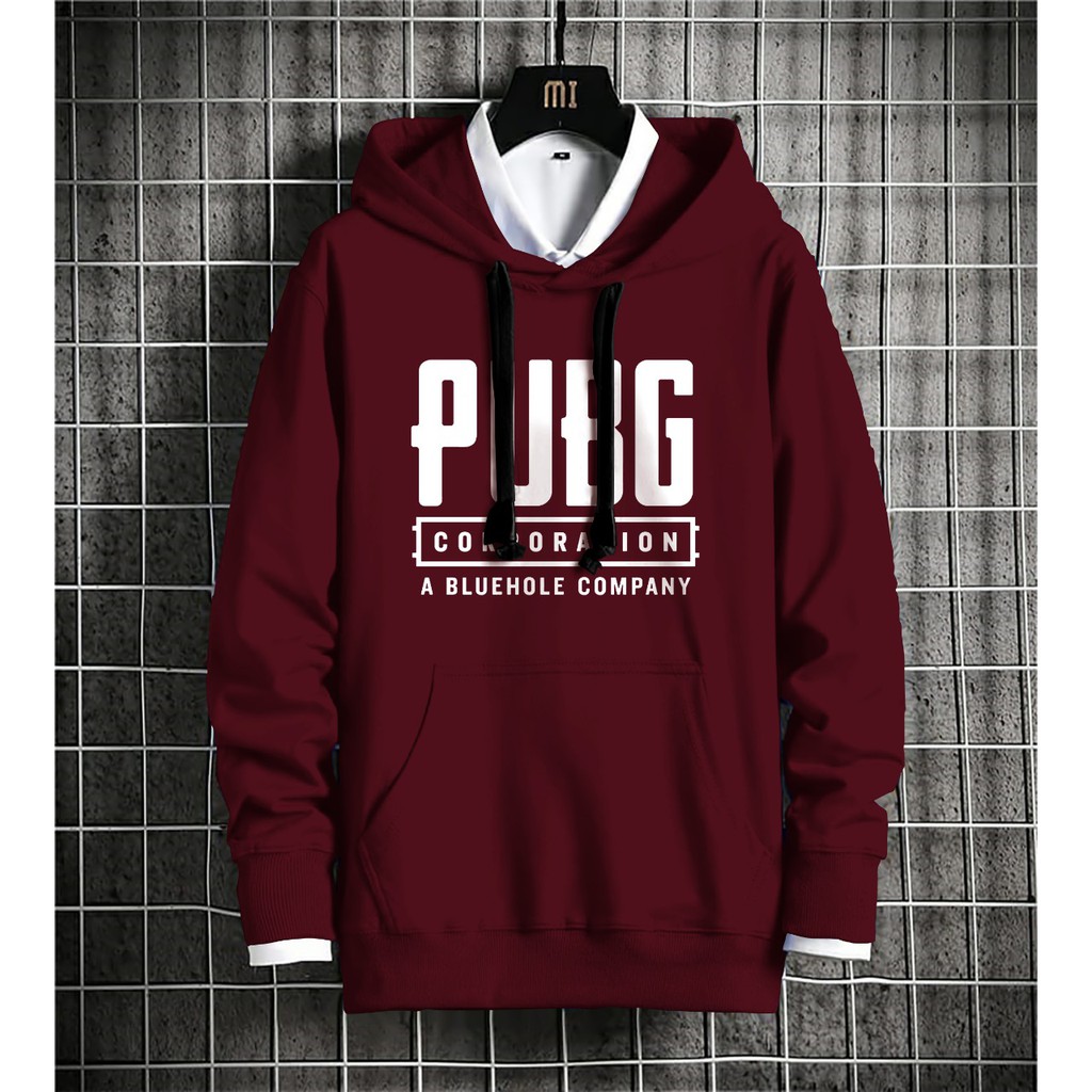 Hoodie Pria / Hodie Pria  / Jaket Pria / Sweater Hoodie PUBG  Bahan Fleece UK L-XL