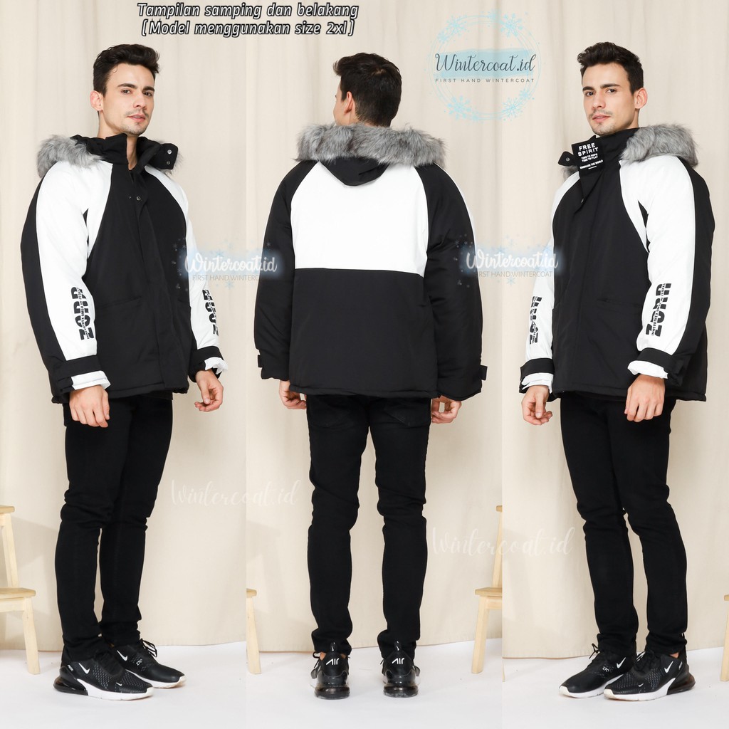 Men winter coat jaket gunung pria jacket hangat musim dingin big size jumbo import mantel SWAG