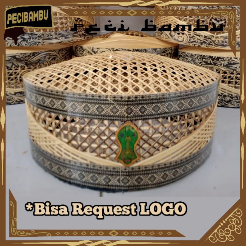 Peci Antik Peci Bambu - Songkok Bambu - Kopiah Bambu - Peci Unik - Peci Anyaman Bambu - Peci Full AC