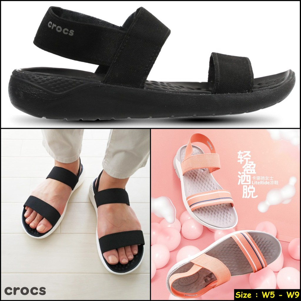 Crocs / Crocs Wanita / Sandal Wanita / Sandal Karet / Crocs Literide Sandal W / Sepatu Sandal Wanita