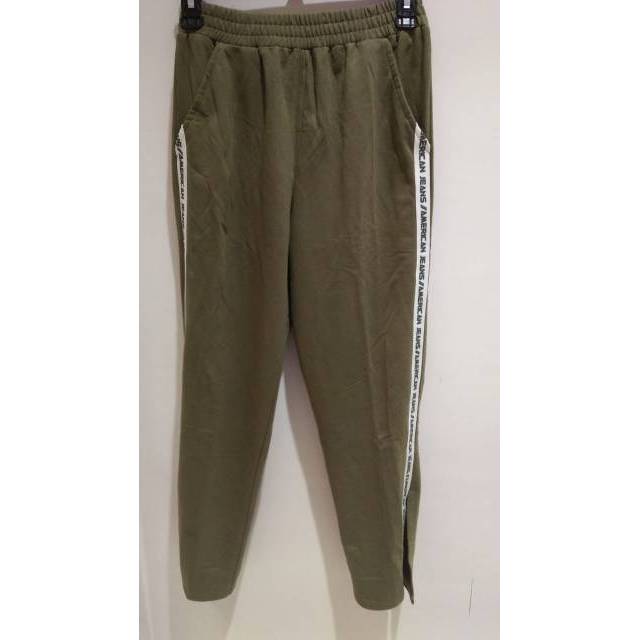Celana Training Wanita Dewasa American Jeans, Olive  size M