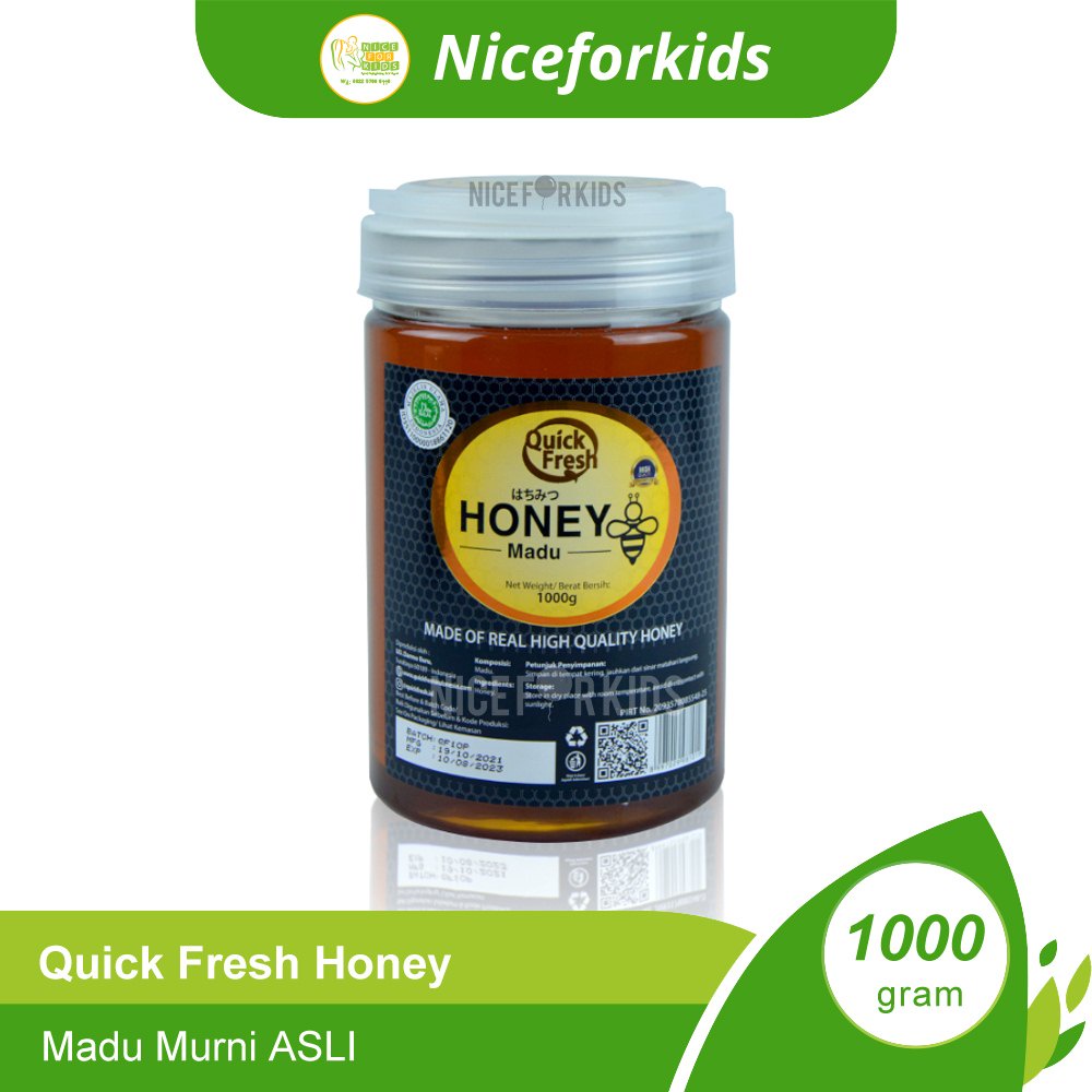 Quick Fresh Honey Plactik Bucket 500gr / 1000gr / Madu Murni ASLI