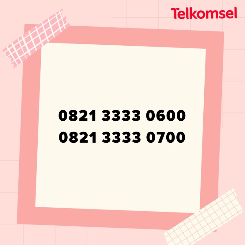 Nomor Cantik Telkomsel simPATI 4G 33330 600 &amp; 33330 700