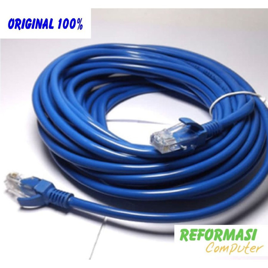 Kabel LAN UTP 10M RJ45 Cat 5e 10 Meter terpasang Cable konektor cat5e