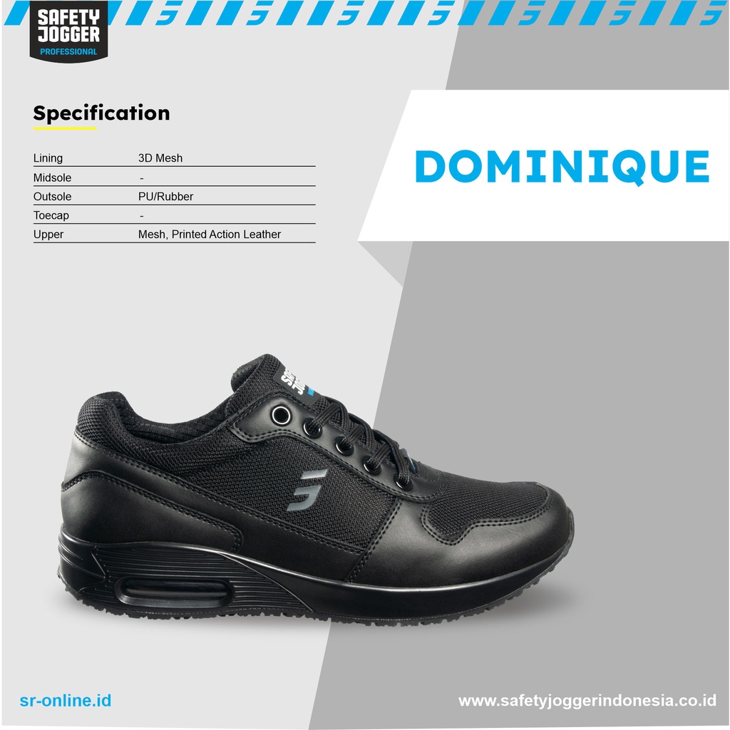 SEPATU SAFETY JOGGER DOMINIQUE O1 NON SAFETY ESD SRC