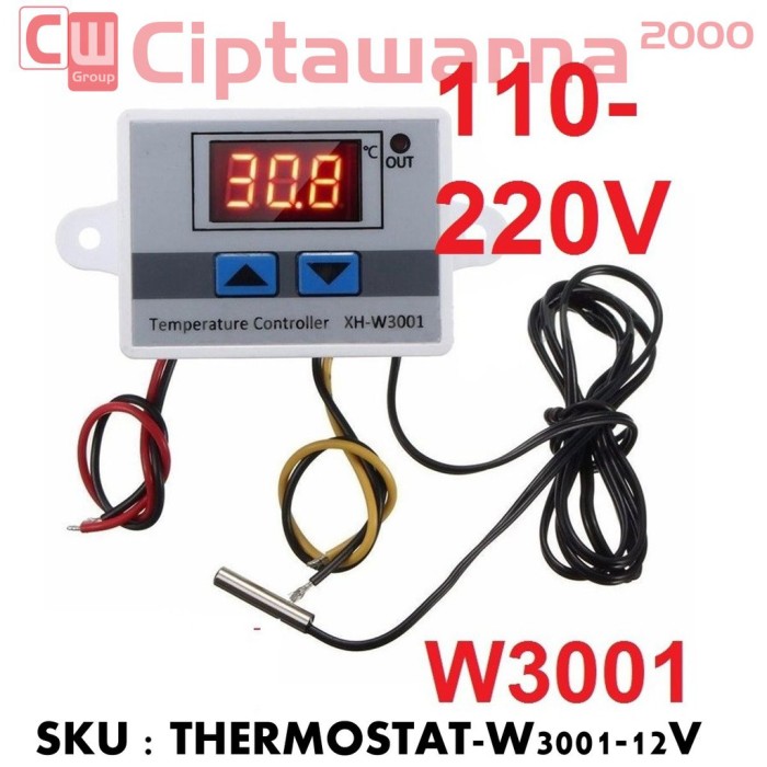 Thermostat Digital AC 220V XH W3001 Termostat Alat Pengatur Suhu Panas