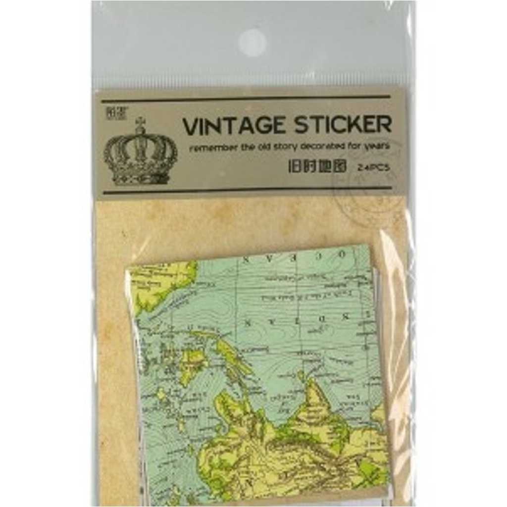 

Mo. Card Vintage Sticker Map