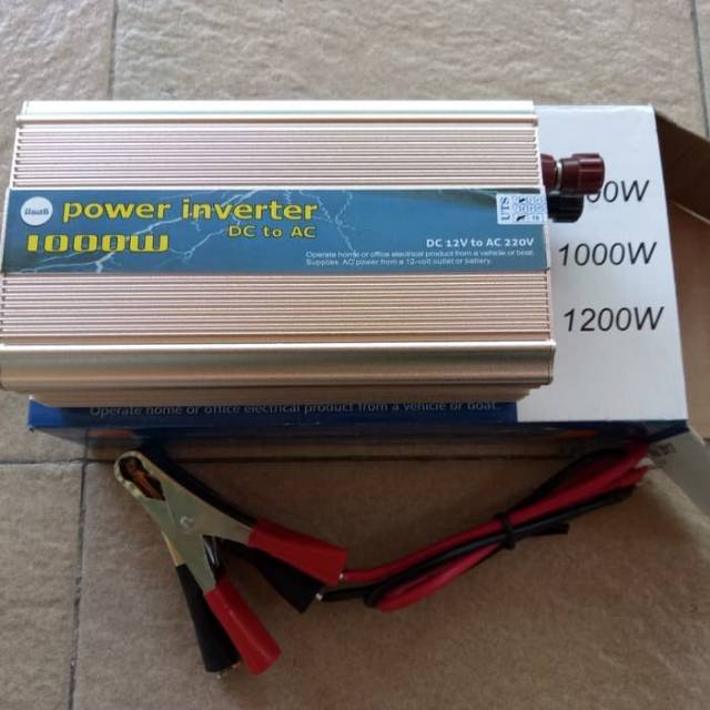 Power Inverter MSW 1000W DC 12Volt ke AC 220Volt 1000 Watt perubah tegangan DC ke AC PLN