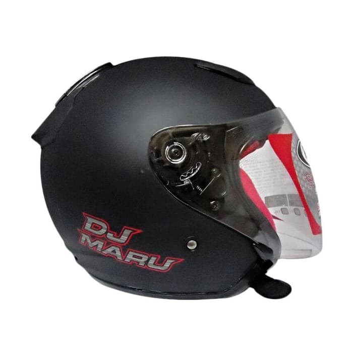 Helm KYT DJ Maru Solid - Black Matt ORIGINAL