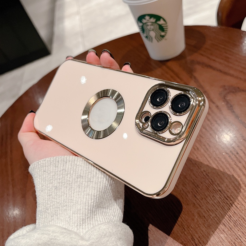 Soft case Pelindung Warna Solid Dengan Lensa Film Tahan Banting Untuk iPhone 13 Pro max 12 Pro max 11 Pro max 7 Plus 8 Plus