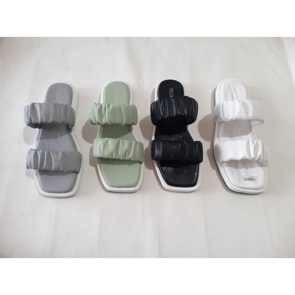 SANDAL KOREAN STYLE HARGA TERMURAH SANDAL EMPUK CASUALSTRAP DUA KERUT TRENDY G-1