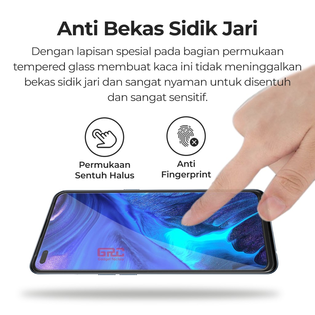 Tempered Glass OPPO Reno 4 HOGO Full Cover Anti Gores Kaca