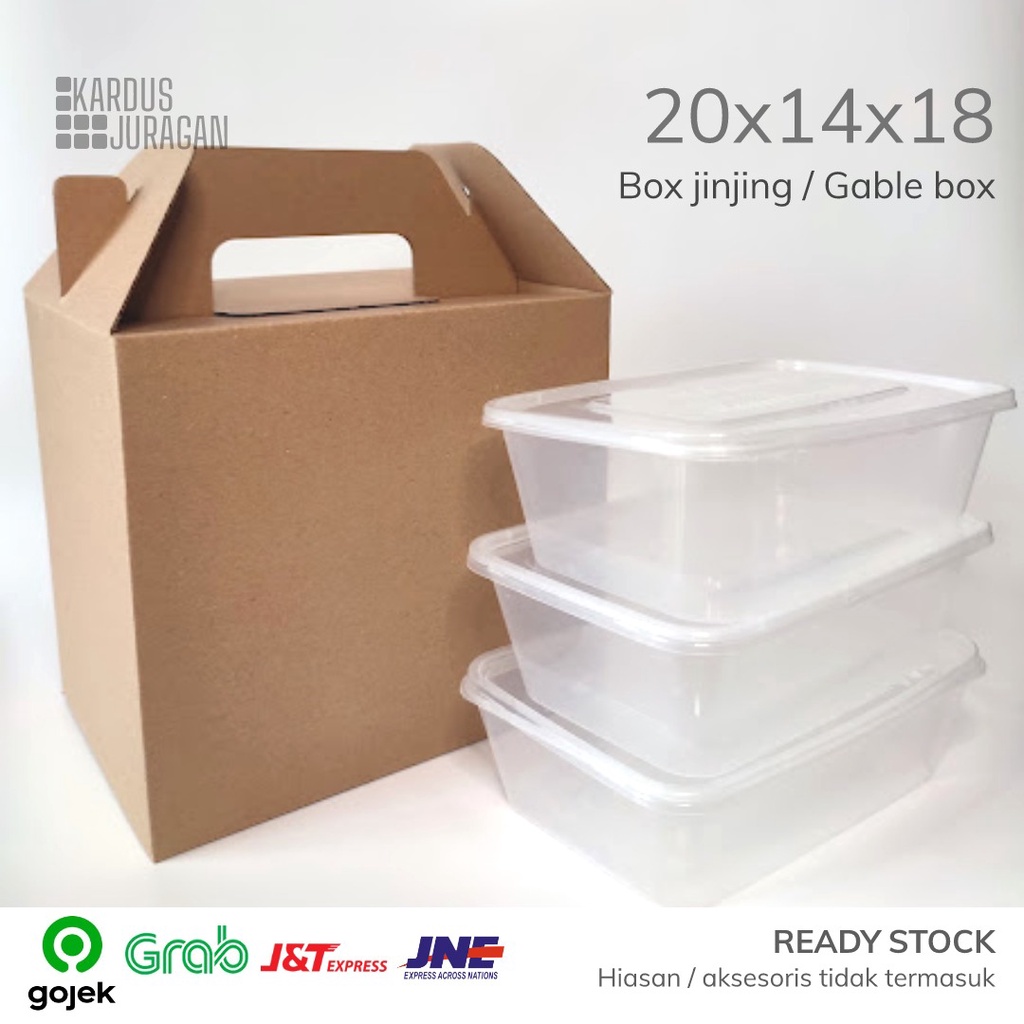 

Box Jinjing 20 x 14 x 18 cm Kardus Tenteng Dus Parcel Gable Box