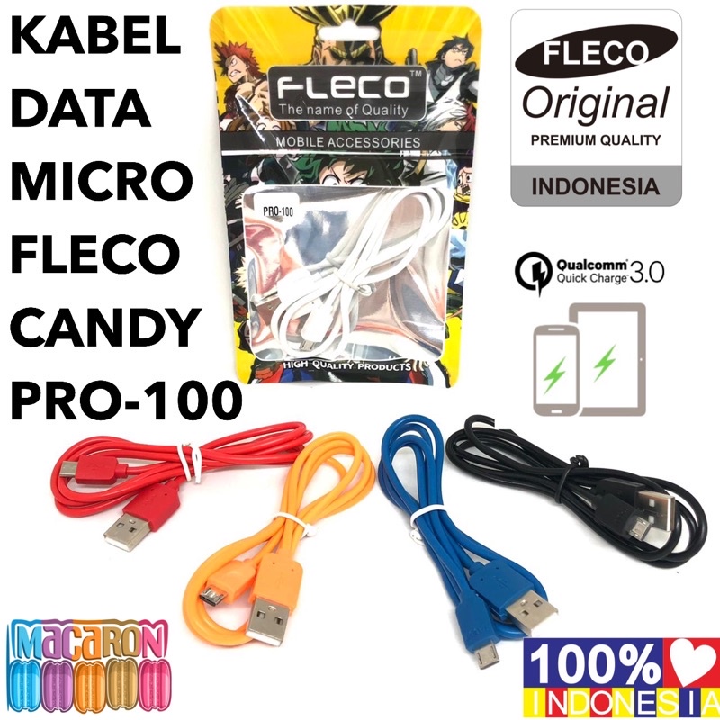 PROMO KABEL DATA FLECO PRO 100 MICRO FAST CHARGING FC PROMO