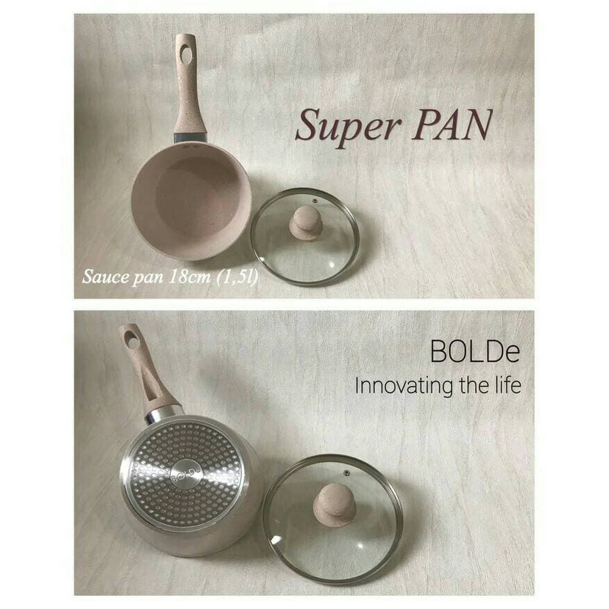 SUPER PAN BOLDE |Panci Granite Ceramic Cookware Set|SUPERPAN|Free Bubb