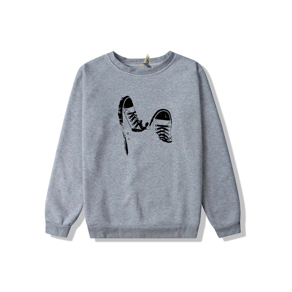 SWEATER OVERSIZE CREWNECK SEPATU STREETWEAR  SWEATSHIRT PRIA DAN WANITA