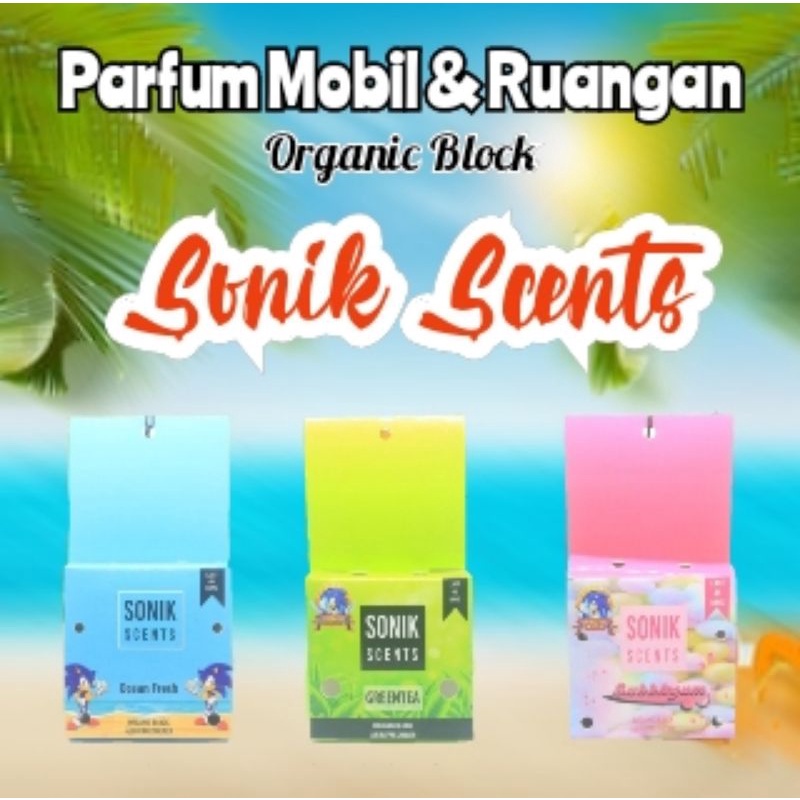 Parfum Mobil &amp; Ruangan Sonik Scents Organik Blok Paling Aman Harga Grosir