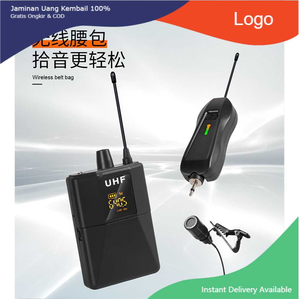 CV acecoris XTUGA UHF Wireless Lavalier Lapel Microphone System Podcast - AD-220