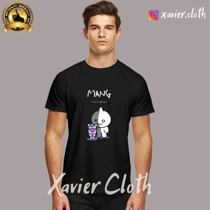 Premium Baju - Kaos - Tshirt BT21 x uniqlo dancing machine mang line - Tshirt BTS Army - Tshirt Kpop