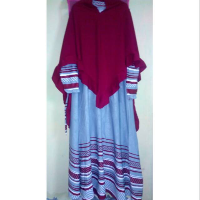 SALE SALE Gamis titanium embos abu/silver