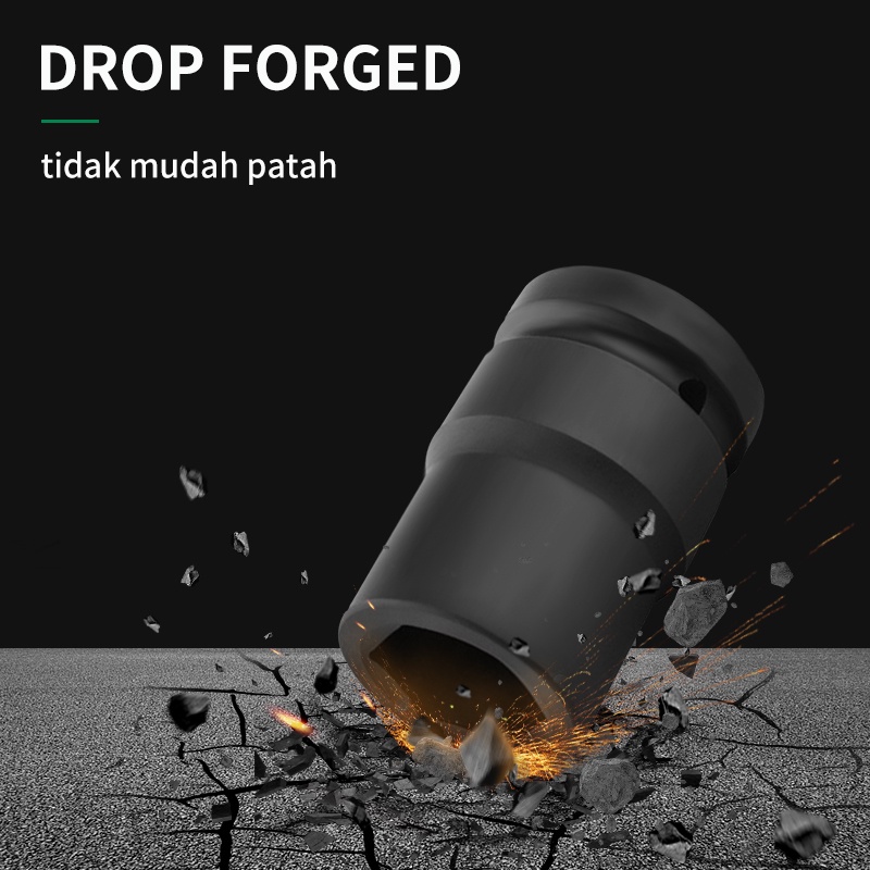 ISKU 1/2 Mata Shock Impact 8-41mm Panjang Dan Pendek Profesional tools 1/2  Impact Socket 8-41mm Mata Sok impact 22mm