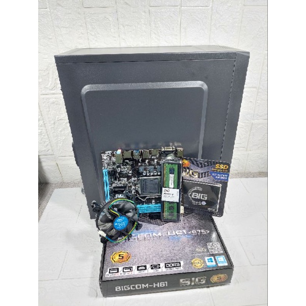 CPU Rakitan Tinggal Pakai Core i5 Gen 3 ( Mobo H61 + Proc i5 3470 + Ram 8Gb + Ssd 256Gb )