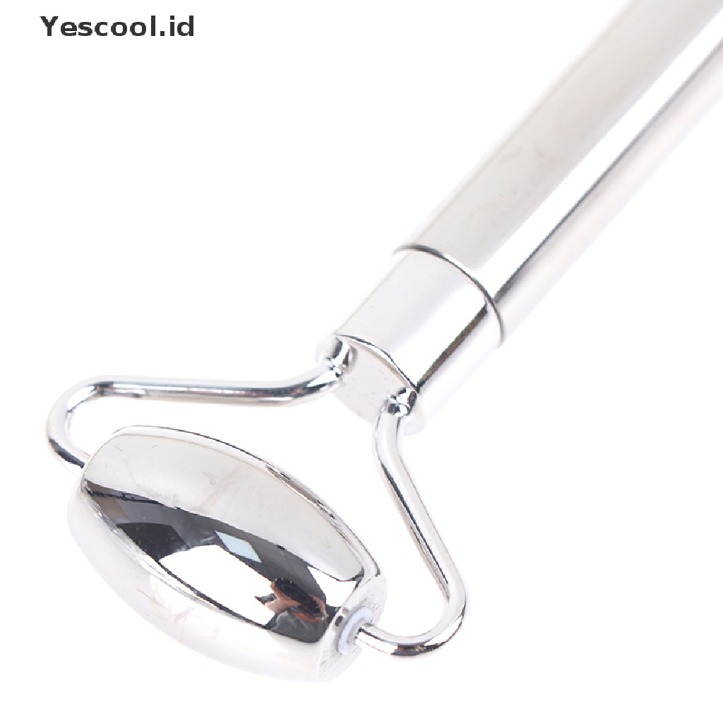 (Yescool) Alat Pijat Wajah Guasha Roller Bahan Stainless Steel