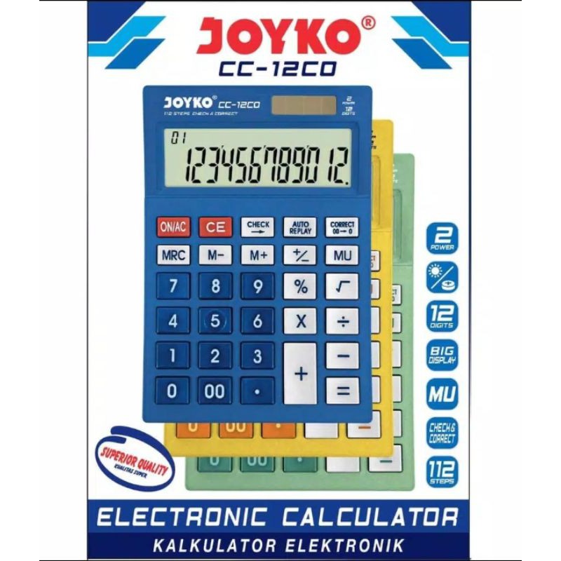 

kalkulator joyko cc-12co tiga warna