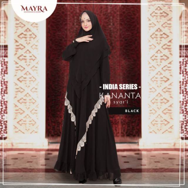 DMC | KANANTA syari by MAYRA GAMIS / ABAYA SET KHIMAR CERUTY PREMIUM