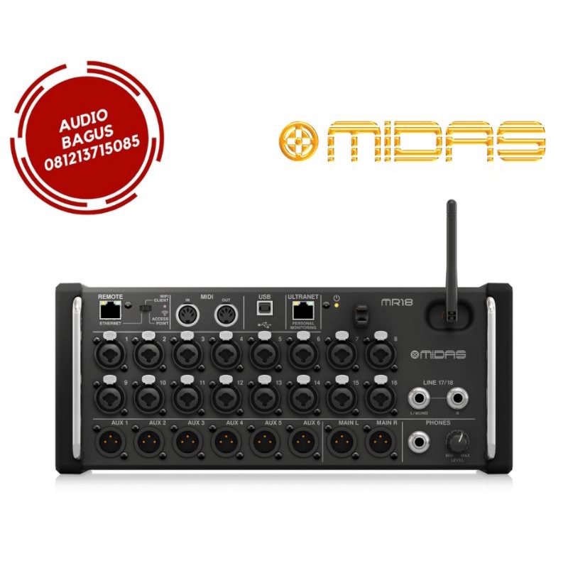 Midas mr18. Midas mr16 USB.