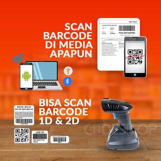 Scanner Barcode KASSEN RF 2400 Scan 1D 2D QR Code E-Faktur Wireless