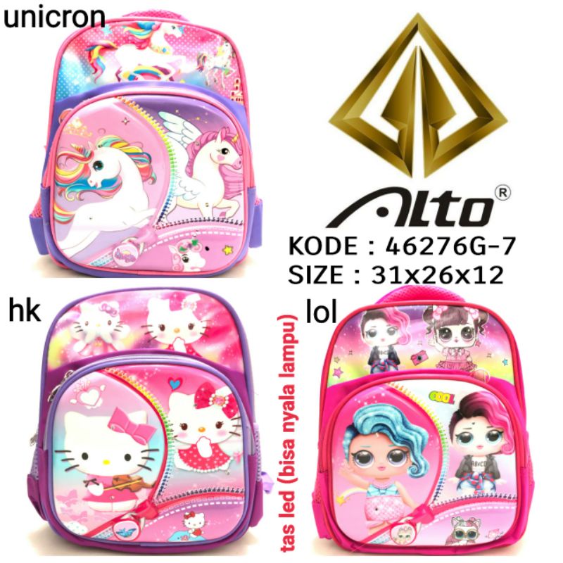 TAS RANSEL BACKPACK ANAK PAUD/TK LOL UNICORN HELLOKITTY BY ALTO 46276G-7