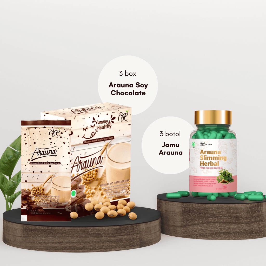 

PAKET 1 BULAN 3 SOY CHOCOLATE & 3 JAMU ARAUNA
