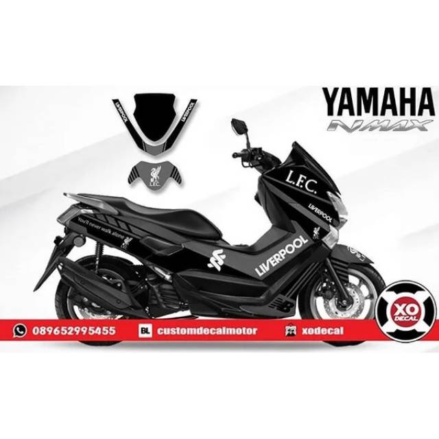 DECAL STICKER YAMAHA NMAX LIVERPOOL GREY DESIGN