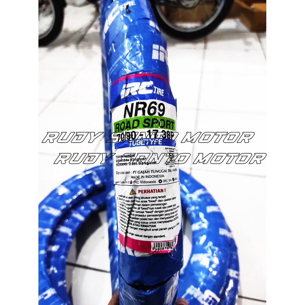 Ban motor Ban Irc NR 69 Ukuran 70/90 Ring 17 Tubetype