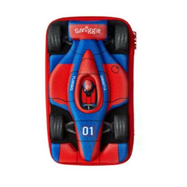 100% ORI Smiggle racing car racer hardtop pencil case