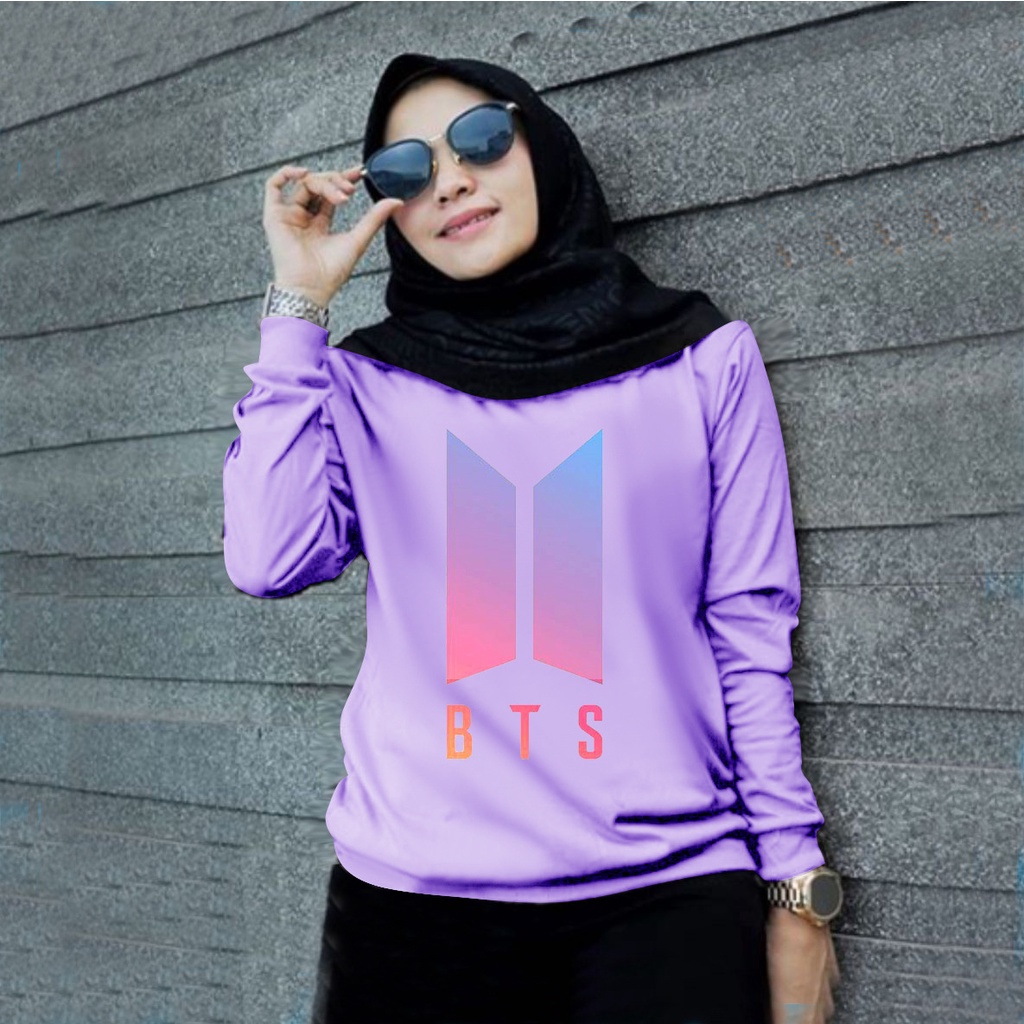 [COD] + [GRATIS ONGKIR] BLOUSE LOVERS BTS / ATASAN LENGAN PANJANG BTS / BAJU WANITA KOREA L-XL-XXL