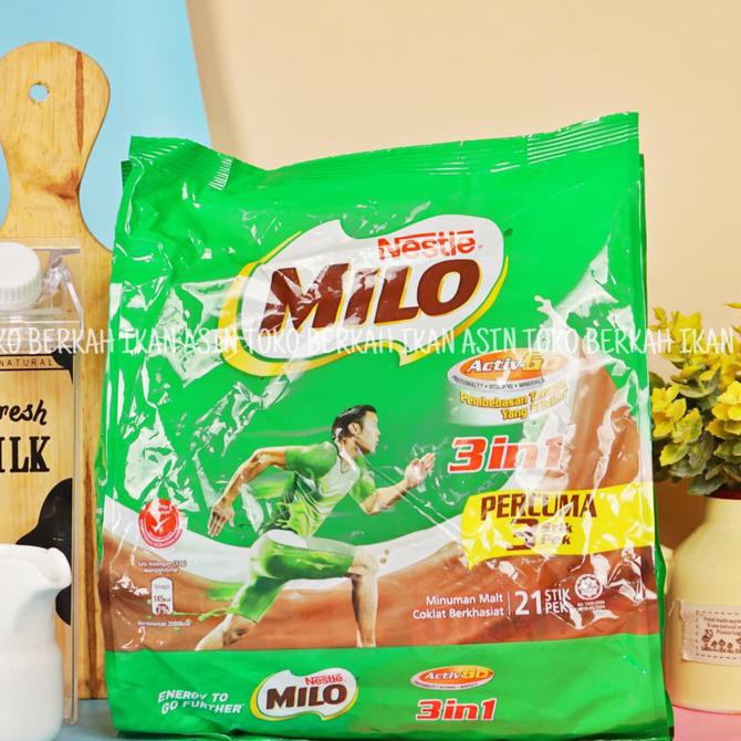 

[[BISA COD]] Milo 3in1 Malaysia 18+3 Stik 3 in 1 Nestle Malt Coklat Cokelat BIG SALE Kode 493