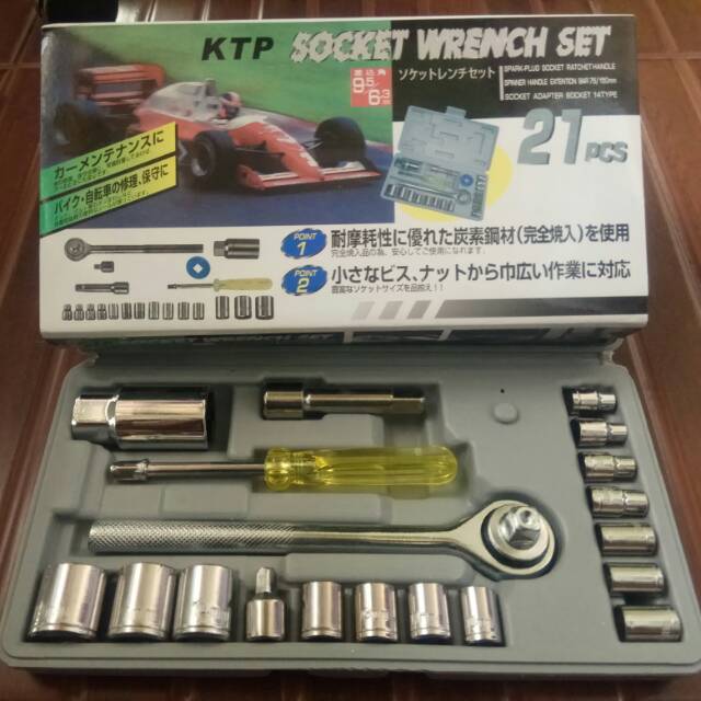 Kunci Socket Set 21Pcs