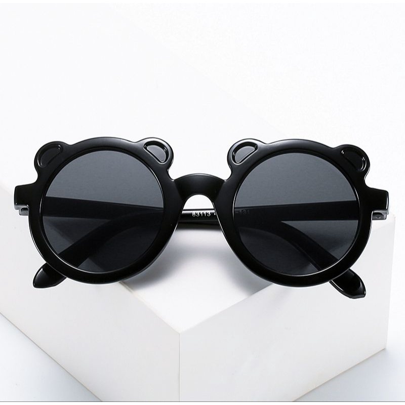 Kacamata Anak Sunglasses Anti Radiasi UV dan Blueray UV400 Fashion Bayi Gaya Korea Lensa Hitam-AN02 - Hitam