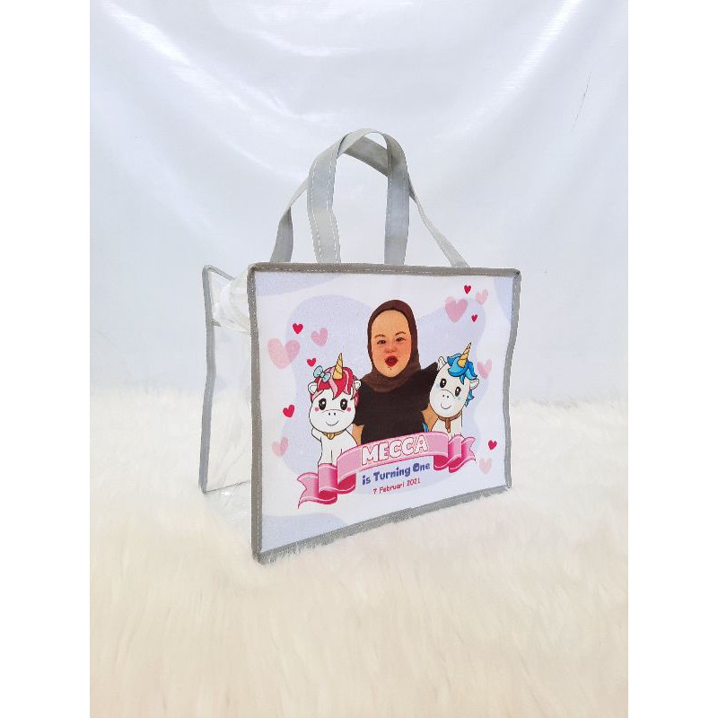 

Goodie Bag Ulang Tahun Anak Tas Ultah mika transparan unicorn
